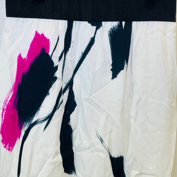 Milly Floral Midi Long Pencil Skirt - Women Size 4 - White - Picture 6 of 7